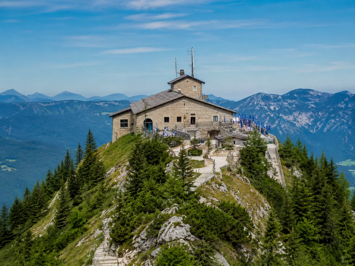 The Kehlsteinhaus on the Kehlstein ridge at 1,834 metres