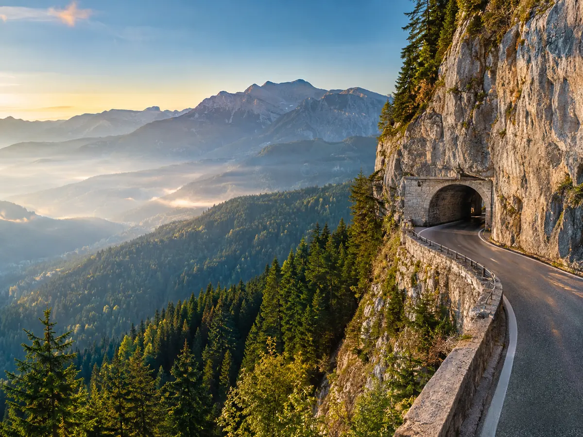 The Kehlstein road climbing towards the summit